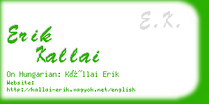 erik kallai business card